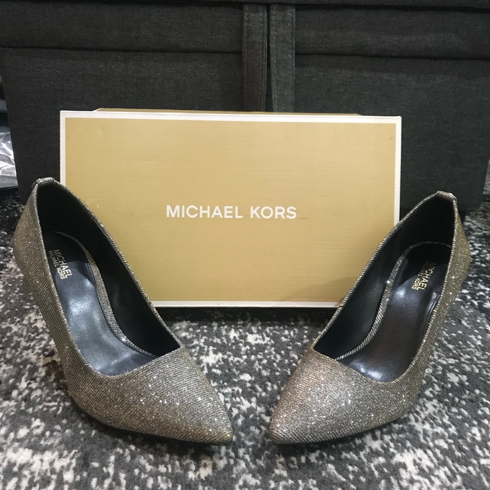 Michael Kors Dorothy Flex Glitter Chain-Mesh Pumps - Women’s Size 7 (New)